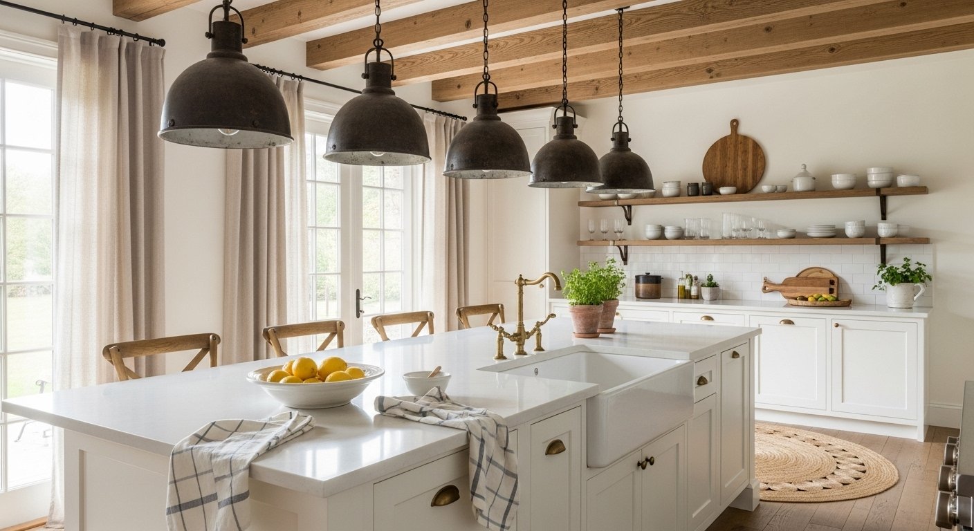15 French Country Kitchen Lighting Ideas for a Warm, Collected Look