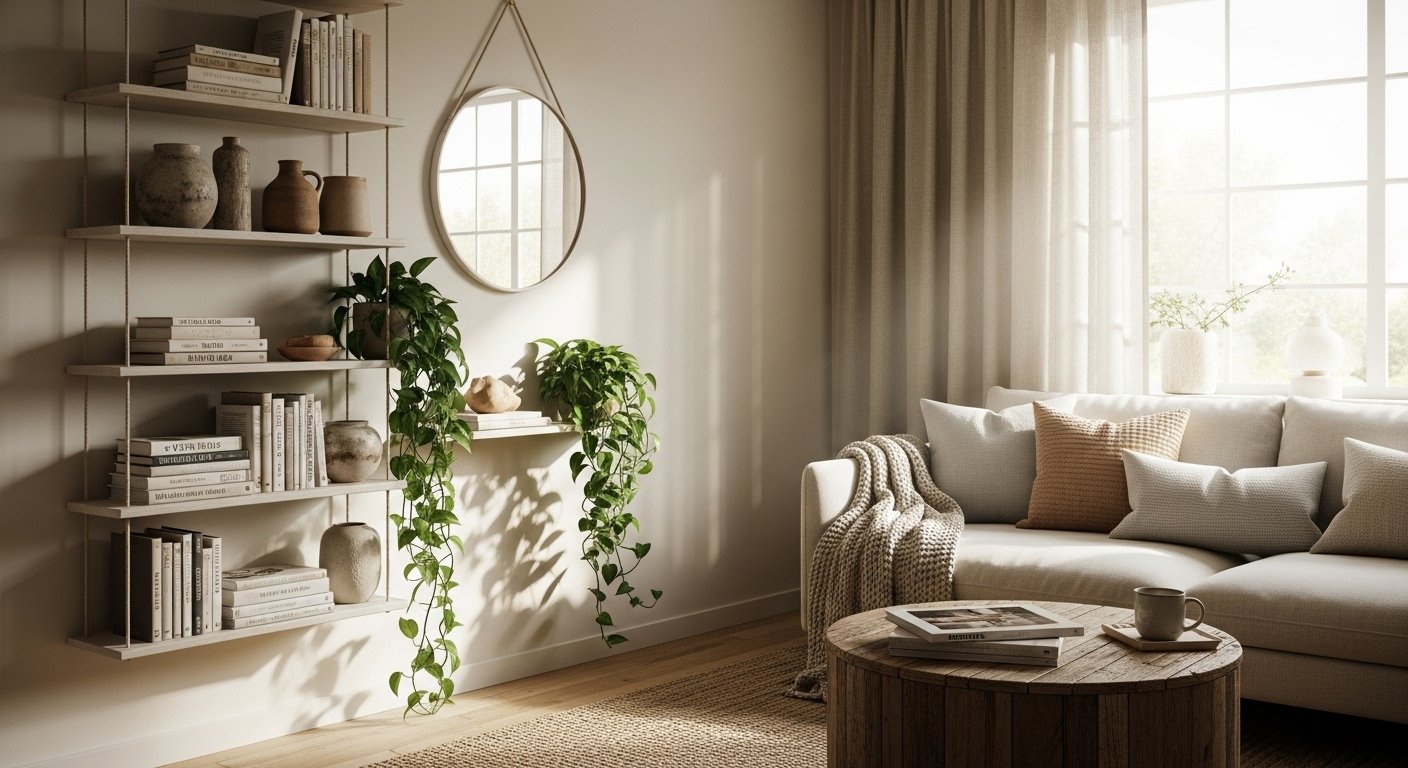 15 Hanging Wall Shelf Ideas That Make Blank Walls Look Styled