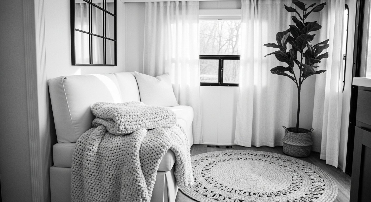 12 RV Decorating Ideas Black and White That Look Clean and Minimal