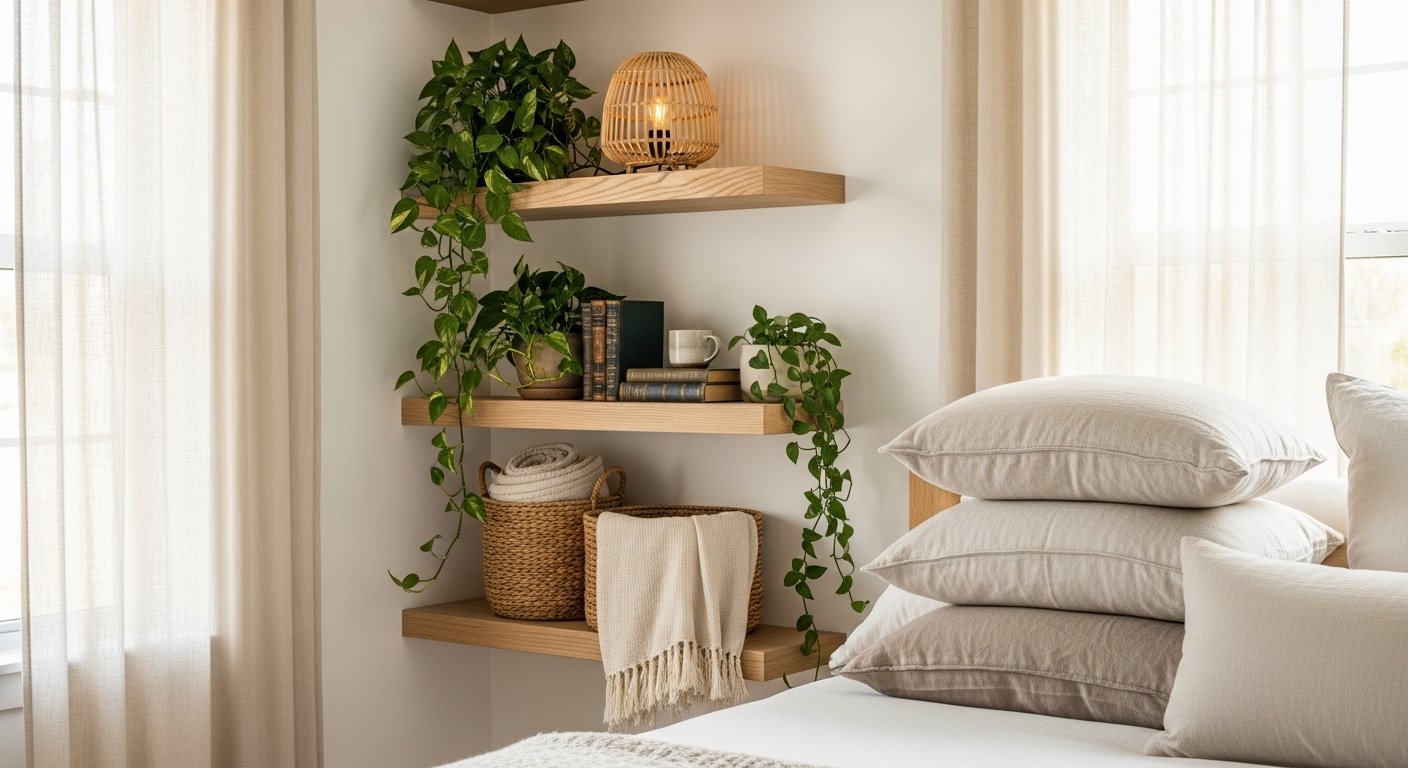 15 Plant Wall Shelf Ideas Bedroom Styling That Looks Lush, Not Messy