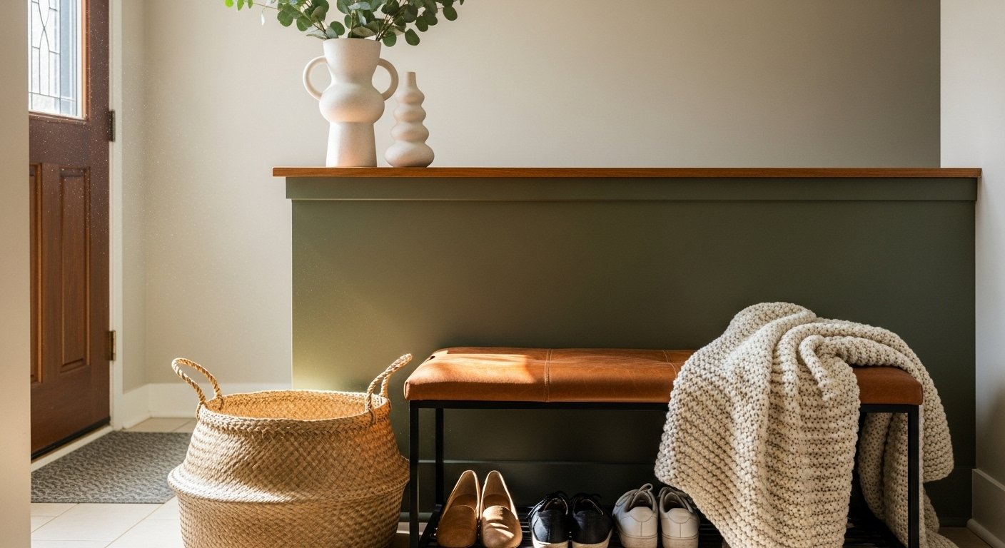 Entry Way Half Wall Divider Ideas: 8 Ways to Add Privacy and a Drop Zone