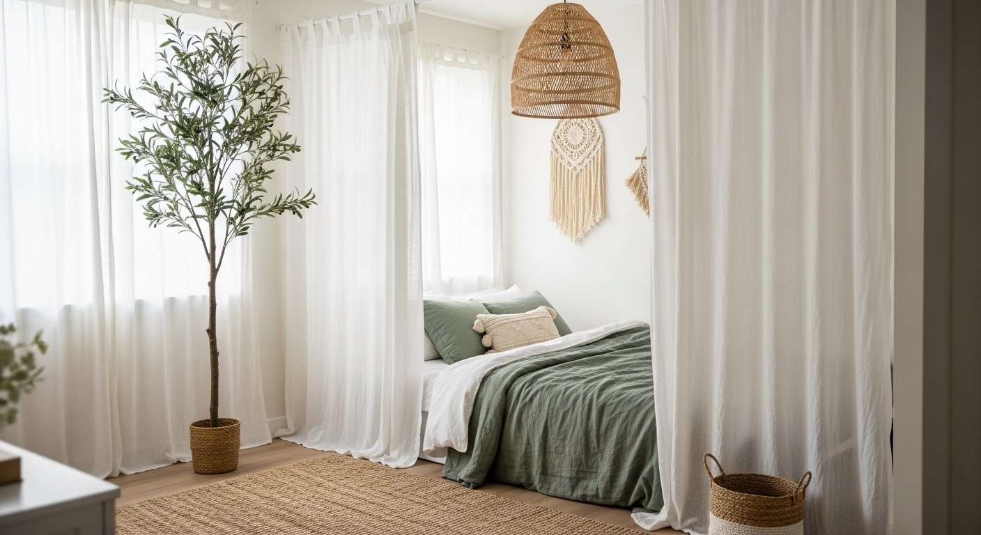 Curtain Room Dividers for Bedrooms: A Step-by-Step Hanging Guide (No Drilling)
