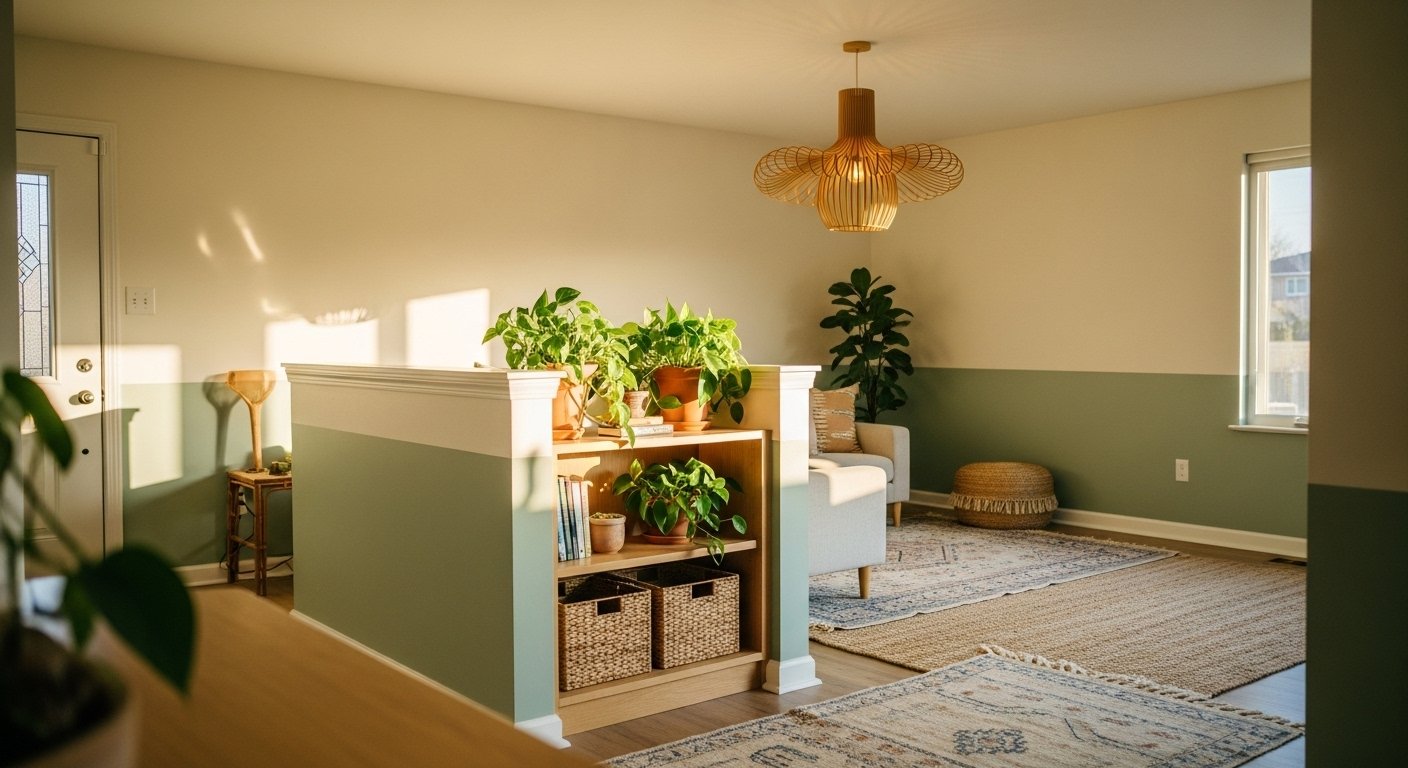 Entry Way Half Wall Divider Ideas: 5 Layout Fixes for Open Concept Homes