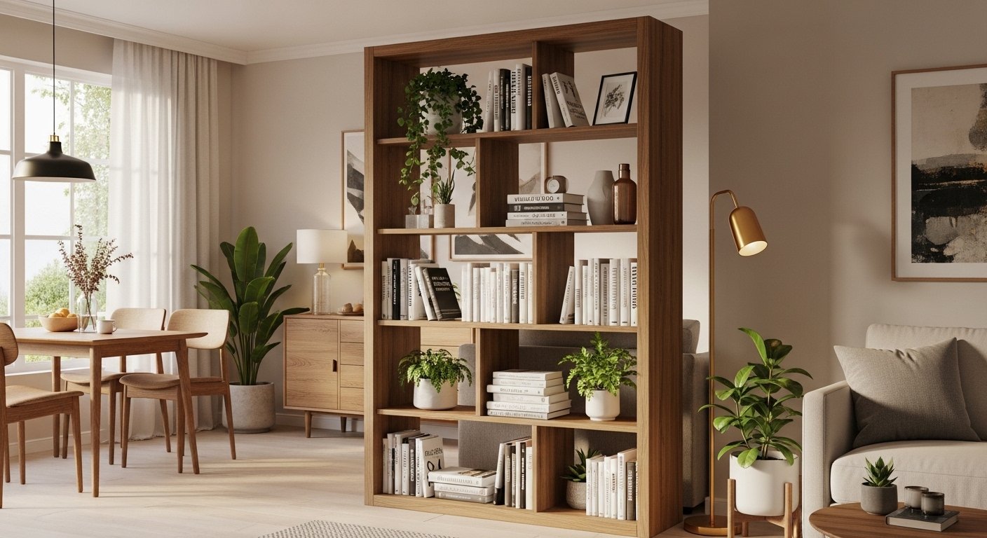 7 Bookcase Room Divider Layouts That Add Storage Without Closing the Room In