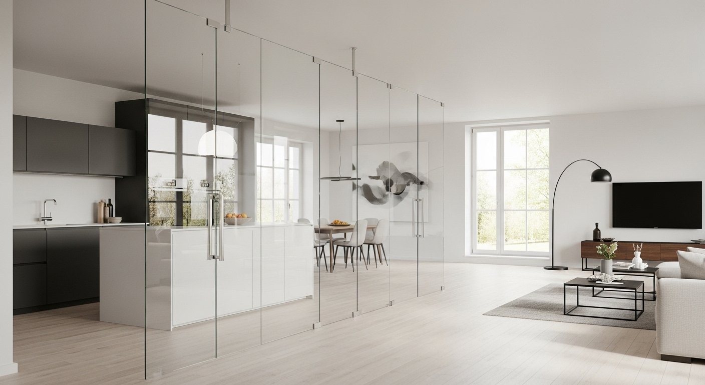 7 Glass Room Divider Ideas That Keep Rooms Bright (Modern & Minimal)