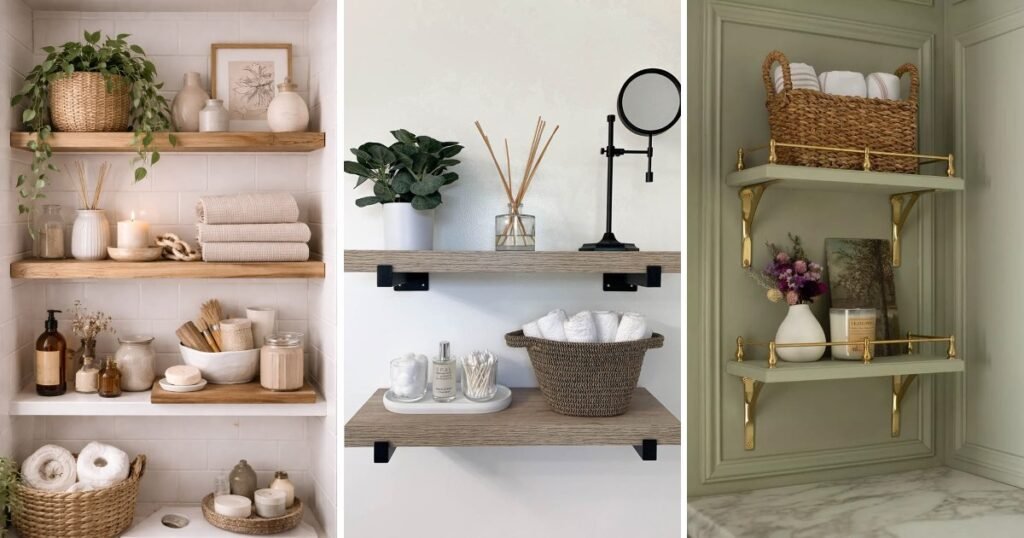 10 Fun Bathroom Shelf Styling For Small Spaces to Try