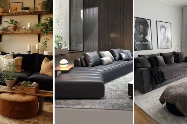 20 Best Modern Black Couch Living Room Decor to Try