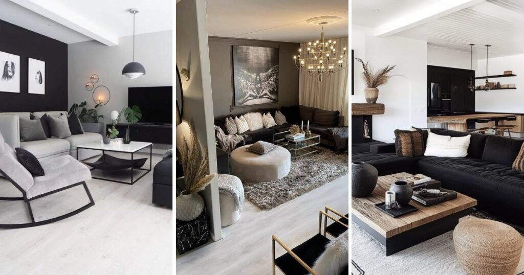 12 Top Modern Black Living Room Ideas Apartments on a Budget