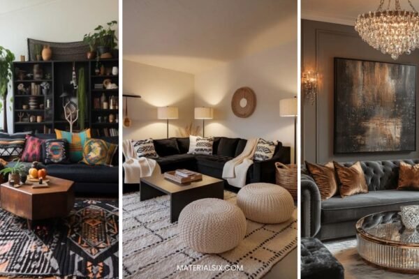 25 Cool Black Sofa Living Room Decor For Small Spaces to Try