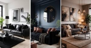 20 Best Black Sofa Living Room Decor Ideas to Try