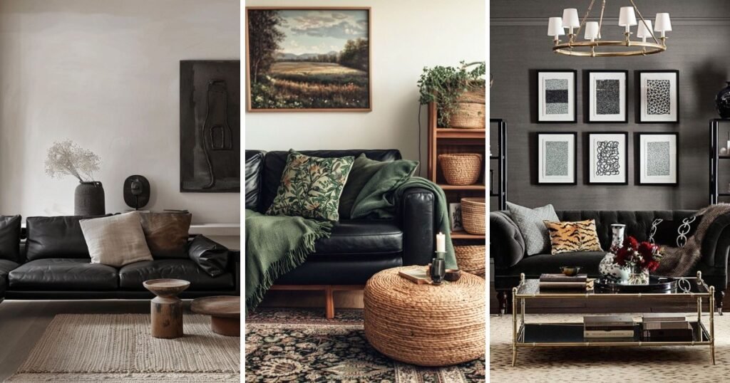 12 Top Modern Black Sofa Living Room Decor on a Budget