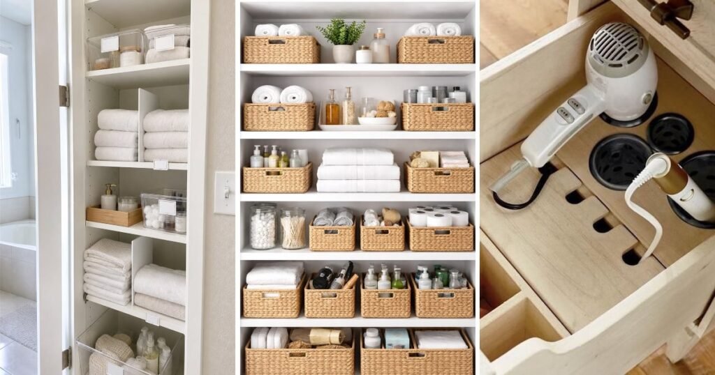 10 Fun Modern Bathroom Closet Organization That Feel Cozy