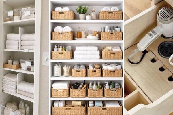 10 Fun Modern Bathroom Closet Organization That Feel Cozy