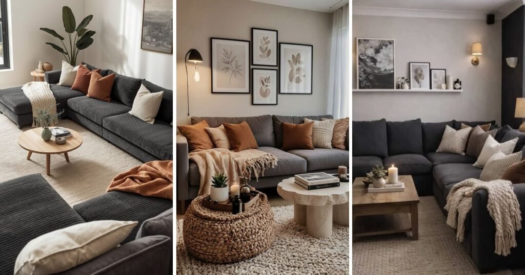 20 Best Charcoal Grey Couch Living Room Decor For to Try