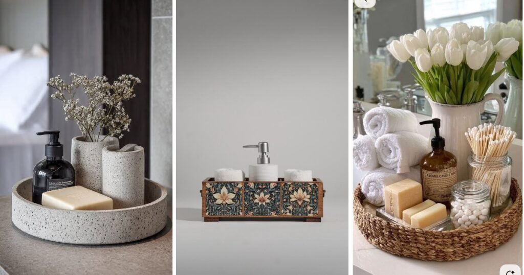10 Fun Bathroom Tray Decor For Small Spaces That Feel Cozy