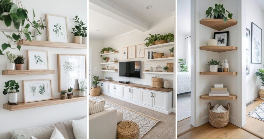 15 Easy Living Room Shelf Decor For Small Spaces to Try