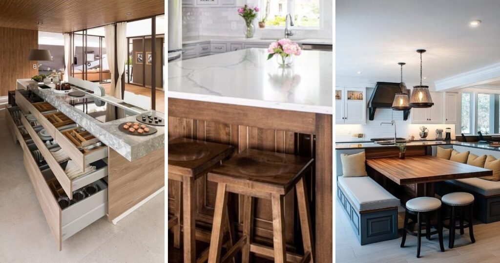 25 Cool Modern Kitchen Island Ideas With Seating to Try
