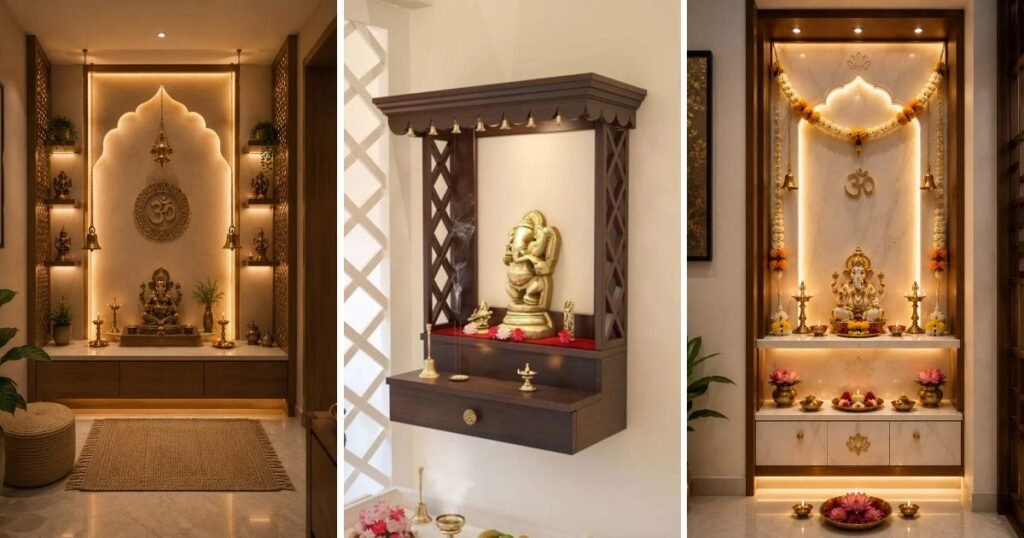 10 Fun Modern Mandir Ideas For Small Space That Feel Cozy