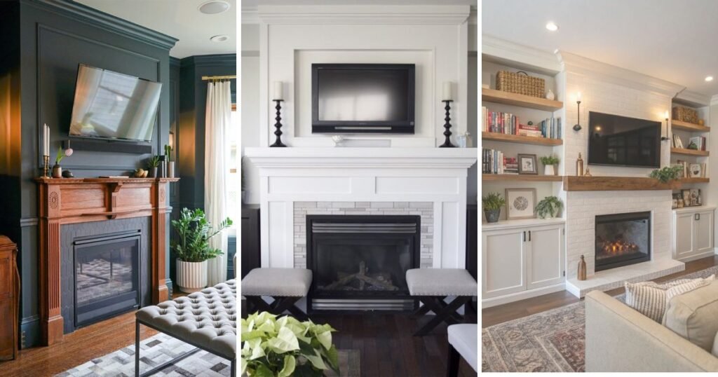 15 Easy Modern Mantel Decorating Ideas With TV You Will Love