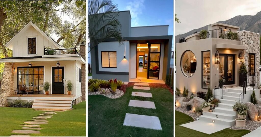 10 Fun Modern Small House Front Design That Feel Cozy
